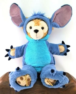 Disney Parks Duffy Bear Plush Stitch Costume And 18 " Mickey Stuffed Animal Toy