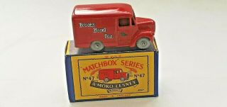 Matchbox Moko Lesney No.  47 Trojan Brooke Bond Delivery Van (grey Wheels)