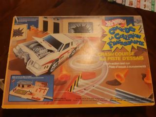 1985 Mattel Hot Wheels Crack Ups Crash Course Nr Complete W/box Eng / French