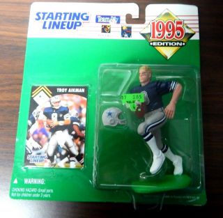 Starting Lineup 1995 Nfl Troy Aikman Figurine And Card