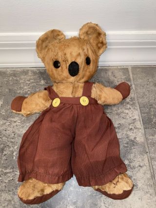 12” Vintage Gund Cubbi Teddy Bear Stuffed Animal Brown Antique Plush Old Toy