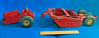 Vintage Model Toys Doepke Heiliner 1950s Scraper Earth Mover - Red