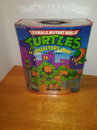 Vintage Tmnt Collectors Case Holds 12 Figures Ninja Turtles 1991