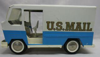 Vintage Pressed Steel Buddy L U.  S.  Mail Truck Blue & White 11 " Long 6 " High