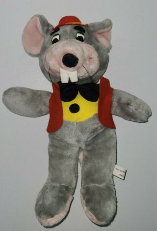 Chuck E.  Cheese 1988 Vintage Plush Pizza Place Show Biz Stuffed Animal Mouse