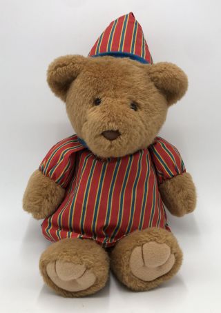 Avon 18” Sleepy Sherman Pajama Singing Teddy Bear Plush Stuffed Animal Vintage