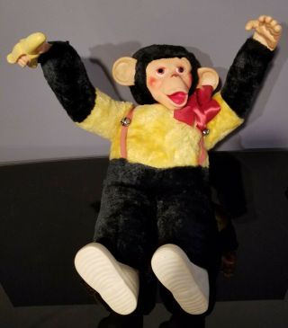 Vintage Zippy Mr.  Bim Chimp Monkey W/banana Superior Toys