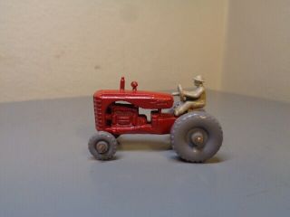 Matchbox Lesney No 4b Vintage Massey Harris Tractor Plastic Wheels Cond.