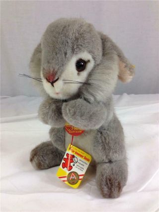 Steiff Sonny Bunny Rabbit Gray 2960/22 With Button In Ear
