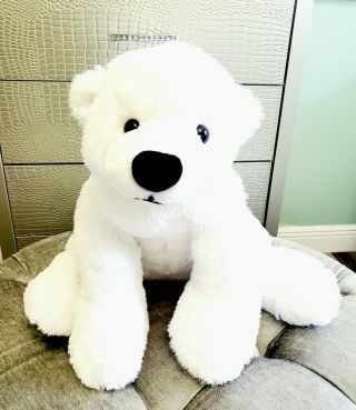 Huge Jumbo 2 Feet Long Animal Alley Toys R Us Polar Bear Plush Stuffed Animal