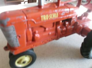 1952 Tru - Scale M Red Tractor Made In Usa Complete 1950s Nr