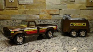 Rare 1978 Vintage Nylint Ford F - 150 Ranger Horse Ranch Truck County Fair Champs