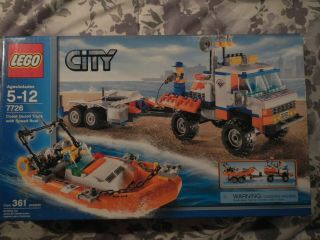 Lego City 7726 Coast Guard Truck With Speed Boat Factory