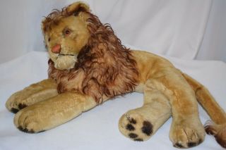 Vintage Steiff Stuffed Plush Leo Lion 1950 