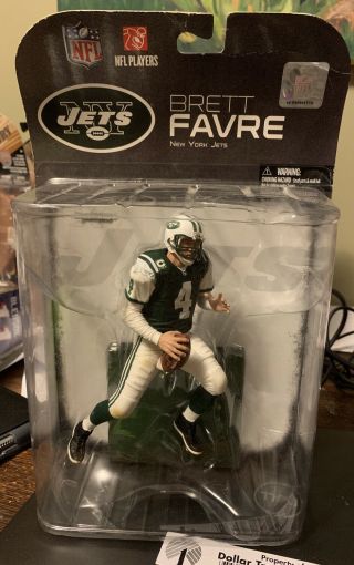 Brett Favre Mcfarlane Nfl Series 19 Ny Jets Hall Of Fame Hof With Mini Figure