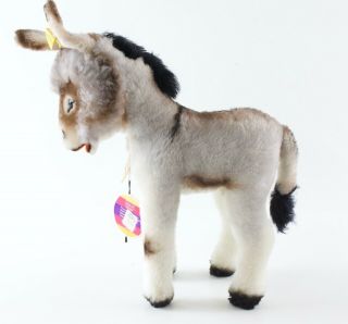 Steiff 3610/22 Grissy Donkey Standing 9” Long W/ Button Ca Vintage 1960s/1970s