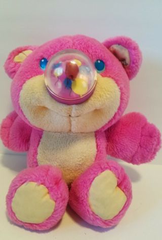 Vintage 1987 Nosy Bear Funsy Inflating Balloon Playskool Hot Pink 11 "
