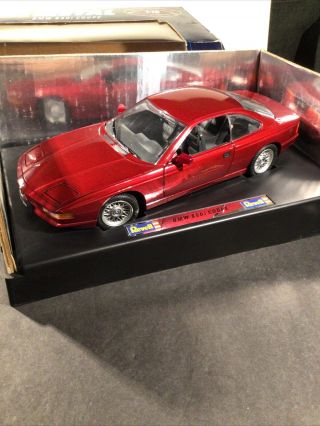 Vintage Revell 1:18 Scale Bmw 850i Coupe Diecast Car - Box - Maroon