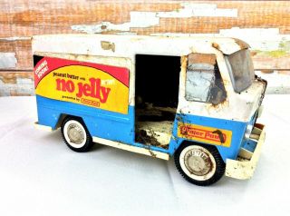 1960s Buddy L Die Cast Delivery Truck Peter Pan Peanut Butter 11.  5 " Us Barn Find