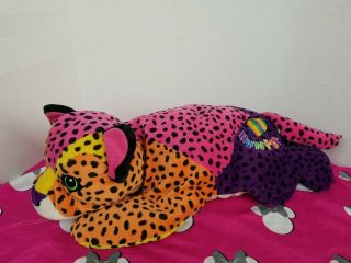 Lisa Frank Vintage Hunter Leopard Large 24 " Plush Rainbow Cheetah Stuffed Animal