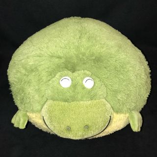 American Mills Frog Plush Stuffed Animal Pillow Green Yellow Soft Large 15 Inch 2
