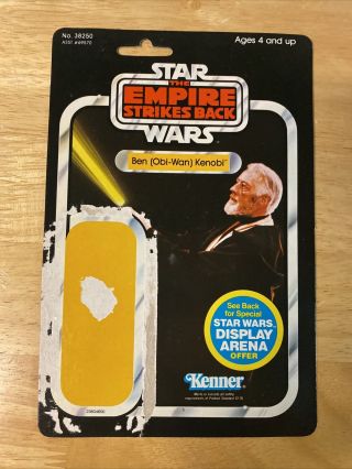 Vintage Star Wars Esb Ben (obi - Wan) Kenobi Card Back - 1981 Kenner 45 - Back
