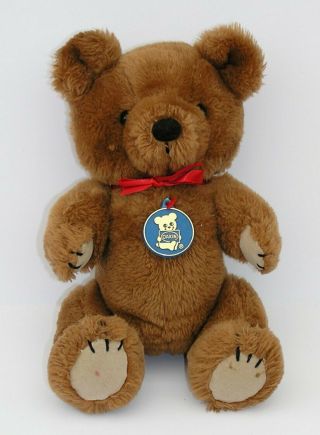 Dakin Teddy Bear Vintage Plush Jointed Wind Up Musical 1981 Stuffed W/ Blue Tag
