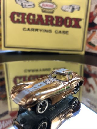 Rare Vintage Aurora Speedline " Cigar Box " Cheetah 6133 Gold Chromew/race Stripe