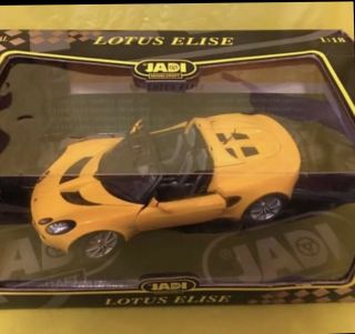 Lotus Elise 2002 1:18 Scale Saffron Yellow Jadi Modelcraft