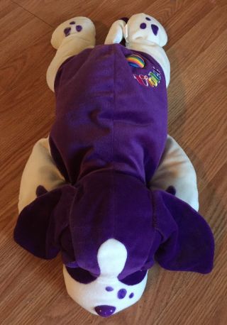 Vintage Lisa Frank Violet Purple Puppy Dog Plush 24 " Stuffed Toy Lovey