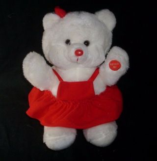 Vintage Deluxe Playthings Musical Christmas Teddy Bear Stuffed Animal Plush Toy