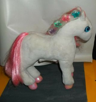 Vintage 1991 Mattel Pj Sparkles Horse Pony Blaze Pet Plush 12 " Poseable Light - Up