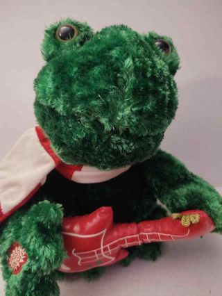 Vintage Dan Dee Singing Frog Guitar Singing Jeremiah Was A Bullfrog Mouth Moves
