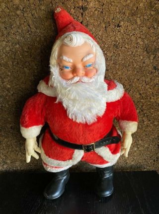 My Toy Plush & Rubber Face Santa Claus Christmas Doll Toy - 22 Inches