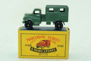 Matchbox Lesney No 68a - 1 Austin Mkii Radio Truck - Made In England - Boxed