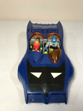 1984 Kenner Dc Comics Powers Batmobile With Batman & Robin Action Figures