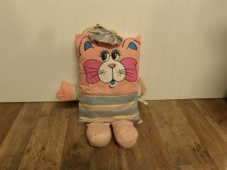 Rare 17 " Vintage 1980s Dan Dee Pillow Pet Pink Kitty Cat Stuffed Animal Plush