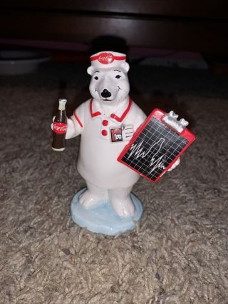 Vintage Porcelain Coca Cola Nurse Polar Bear 1996 Year Collector’s Piece