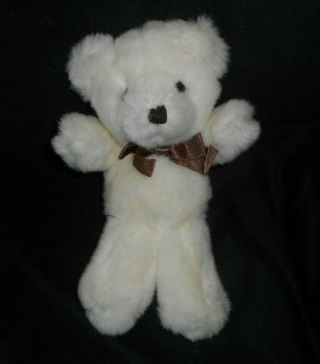 Vintage Russ Berrie White Baby Bonbon Teddy Bear Stuffed Animal Plush Lovey Toy
