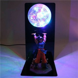 Dragon Ball Z Son Goku Genki Dama Spirit Bomb Cloud Action Figure Led Light Lamp
