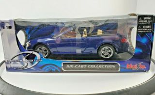 Maisto Special Edition Bmw M6 Cabriolet 1/18 Scale Diecast - Blue -