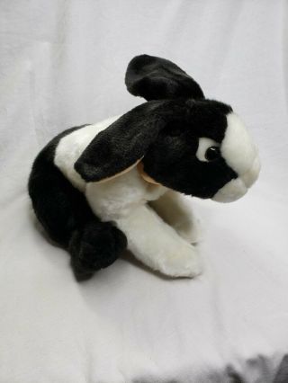 Kids Of America Plush Bunny Rabbit Black And White 14 " Bow 2006