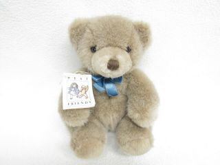 Vtg Amc Best Friends Teddy Bear Stuffed Plush Small Brown