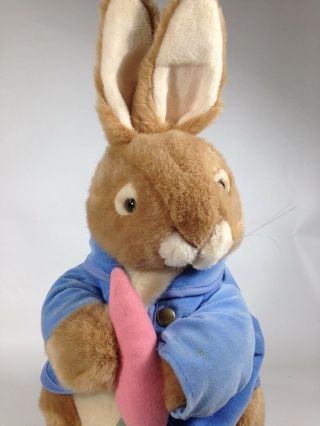 Eden Beatrix Potter Peter Rabbit Plush Large 16 " Bunny Stuffed Animal W/ Carrot