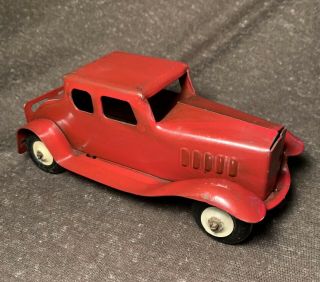Girard 1930 Red Roadster Pressed Steel Toy Car