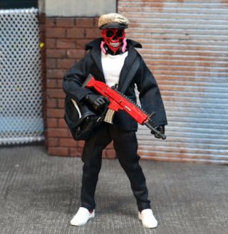 35 - Scc - Red: 1/12 Scale Skull Man Clothed Action Figure - Red Skull
