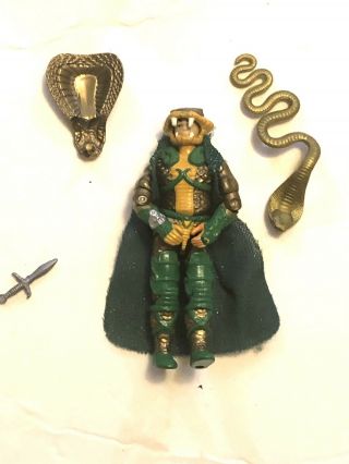 Gi Joe Cobra Serpentor Yellow Neck Variant Complete 1986