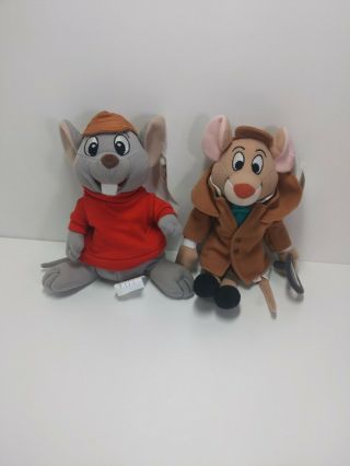 Basil Bernard Disney Club 7 In Set Of 2 Stuff Plush Rescuers Mouse Detective