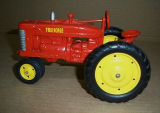 TRU SCALE TRACTOR with YELLOW RIMS Old Farm Toy Restored 1/16 2