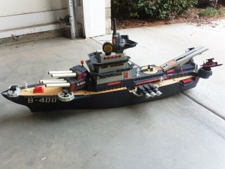 1960s Deluxe Reading Uss Battlewagon B/o Multi Function Battleship Toy As Found